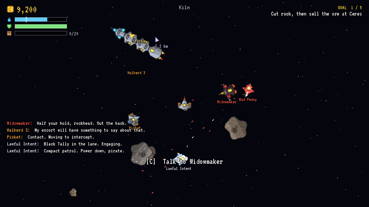 Pirates, an escort and a law patrol trading threats on the radio