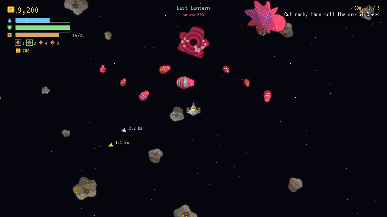 The alien swarm nesting among the asteroids